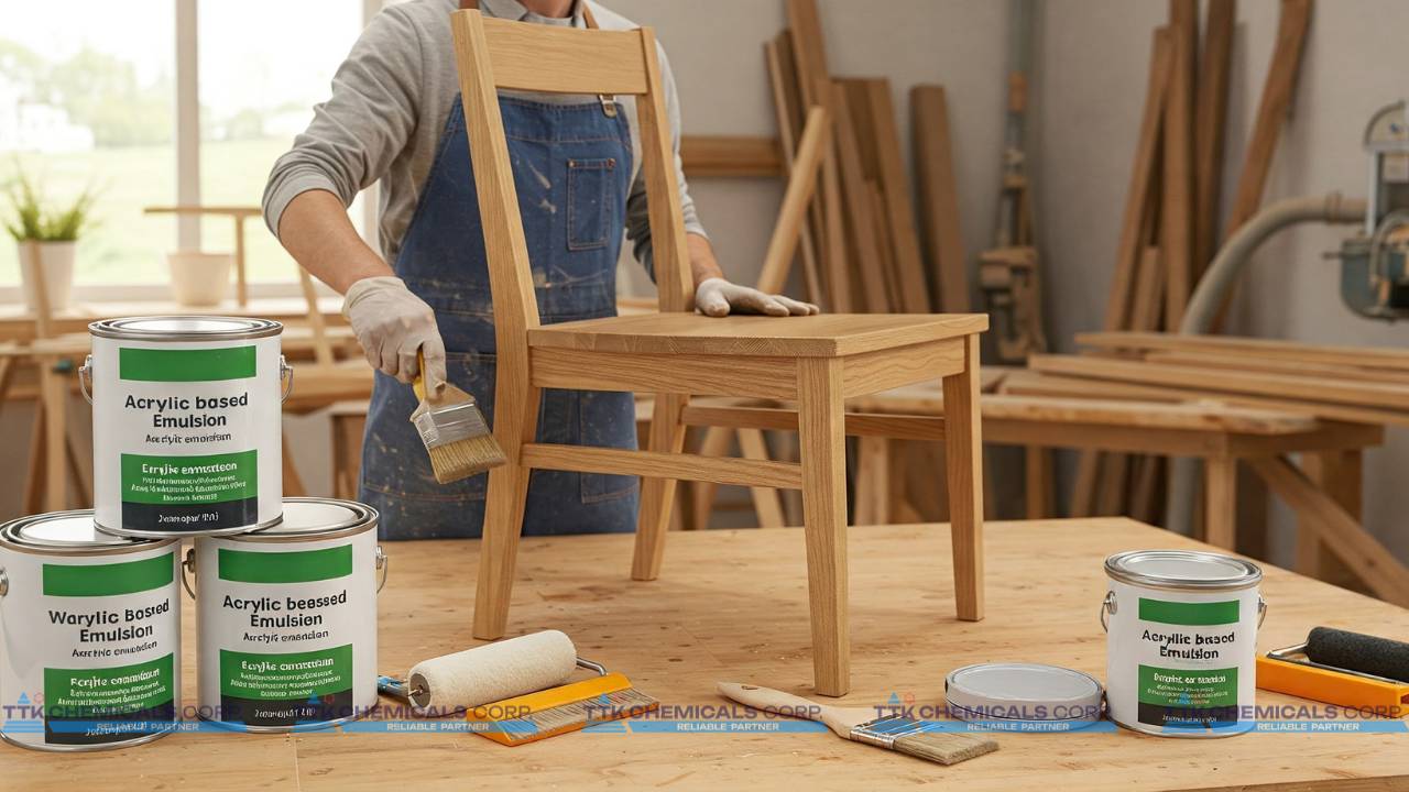 Ứng dụng keo acrylic Trong sản xuất sơn gỗ hệ nước