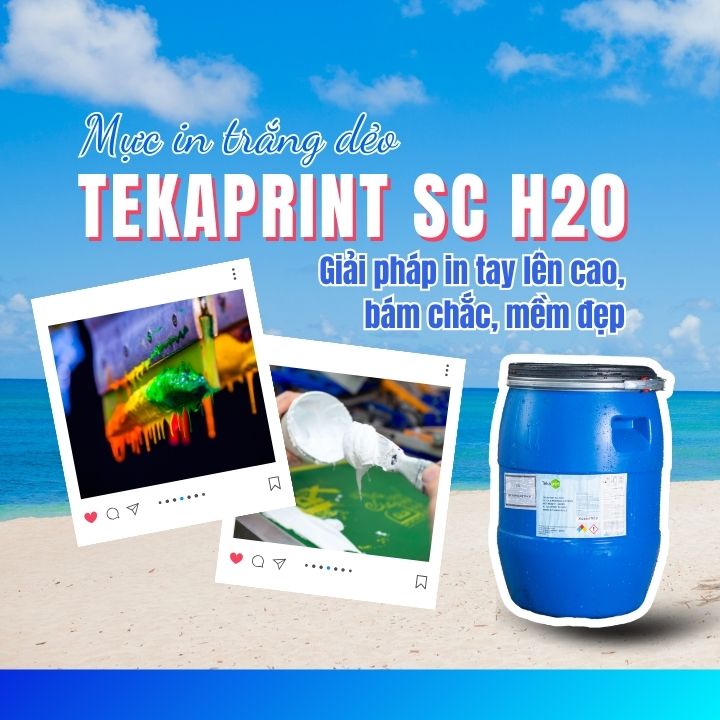 Mực in trắng dẻo TEKAPRINT SC H20 – Giải pháp in tay lên cao, bám chắc, mềm đẹp